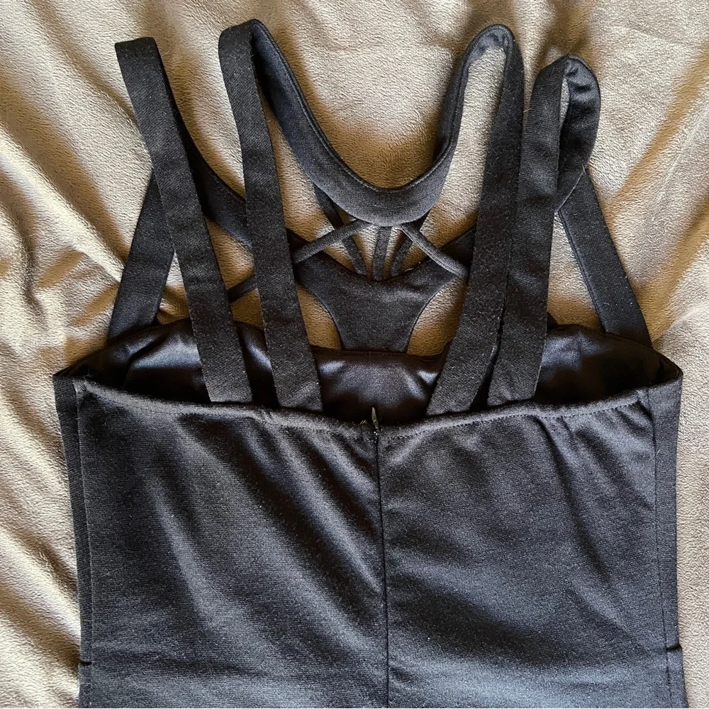 Avec Black Strappy Mini Dress